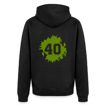 blob 40 - Veste à capuche bio Premium Unisexe - noir - Dos - Nico (187cm)