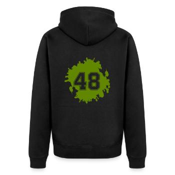 Blob 48 - Veste à capuche bio Premium Unisexe - noir - Dos - Nico (187cm)