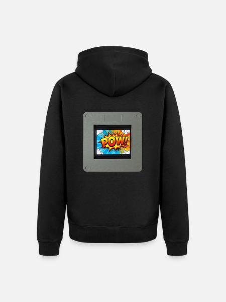 POW Slide - Unisex Premium Organic Zip Hoodie - black