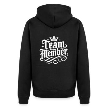Membre de l’équipe Krone - Veste à capuche bio Premium Unisexe - noir - Dos - Nico (187cm)