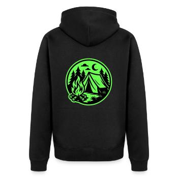 Tente de camping Nature - Veste à capuche bio Premium Unisexe - noir - Dos - Nico (187cm)