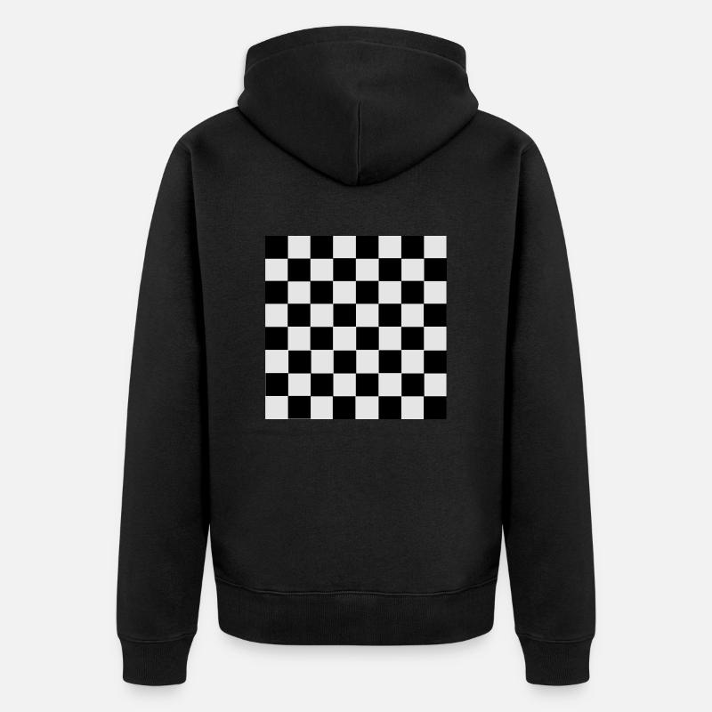 Schach - Unisex Premium Bio Zip Hoodie - Schwarz