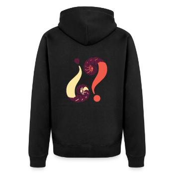Infinite enigma. 03 Kiribila - Unisex Premium Organic Zip Hoodie - black - Back - Nico (187cm)
