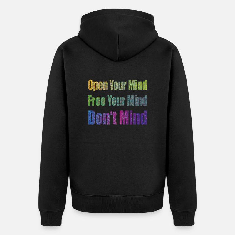 Don't Mind - Unisex Premium Bio Zip Hoodie - Schwarz