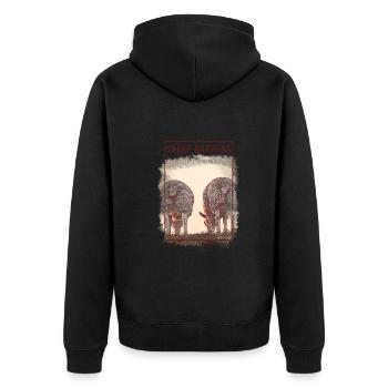 Sheep Happens - Veste à capuche bio Premium Unisexe - noir - Dos - Nico (187cm)