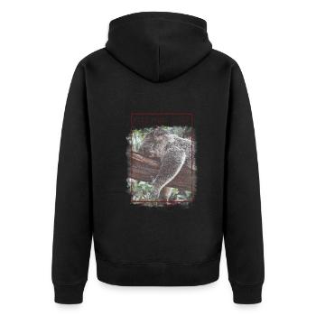 Besoin de plus de pyjama koala - Veste à capuche bio Premium Unisexe - noir - Dos - Nico (187cm)