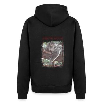 Heute Nicht Süßer Schlagfender Koala - Unisex Premium Bio Zip Hoodie - Schwarz - Hinten - Nico (187cm)