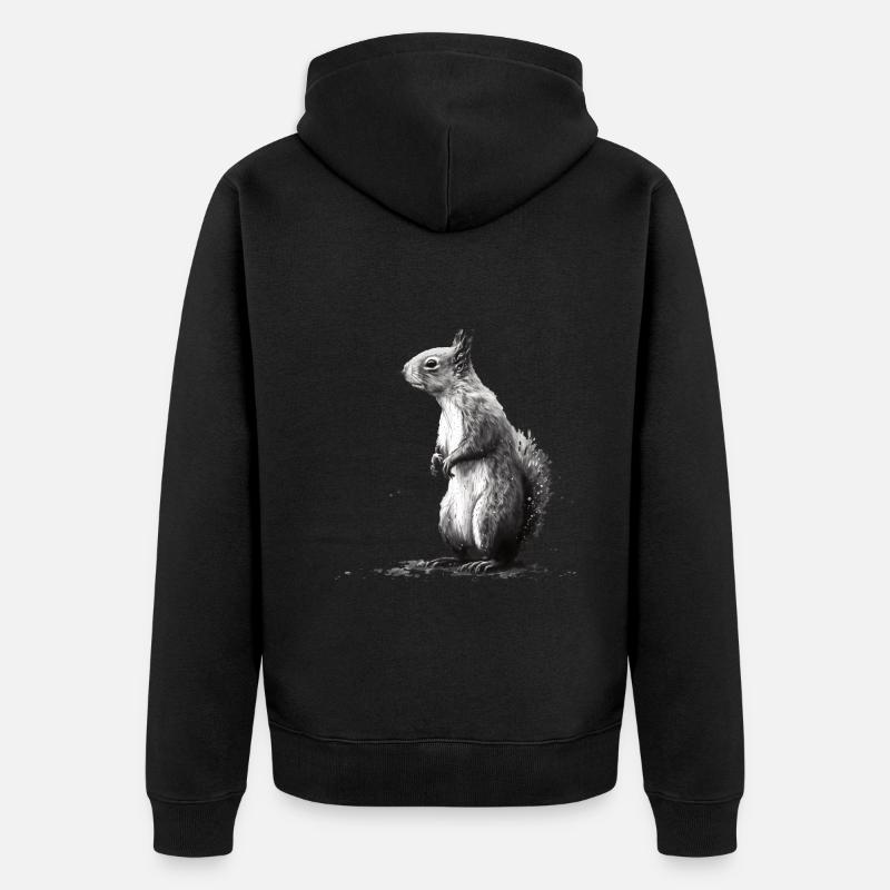 Art de l’écureuil - Veste à capuche bio Premium Unisexe - noir