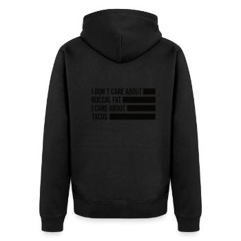 Beauté naturelle Pas de graisse buccale Romover Citation - Veste à capuche bio Premium Unisexe - noir - Dos - Nico (187cm)