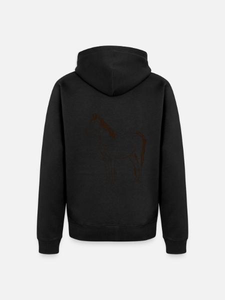 Chevaux : majesté et grâce combinées - Veste à capuche bio Premium Unisexe -