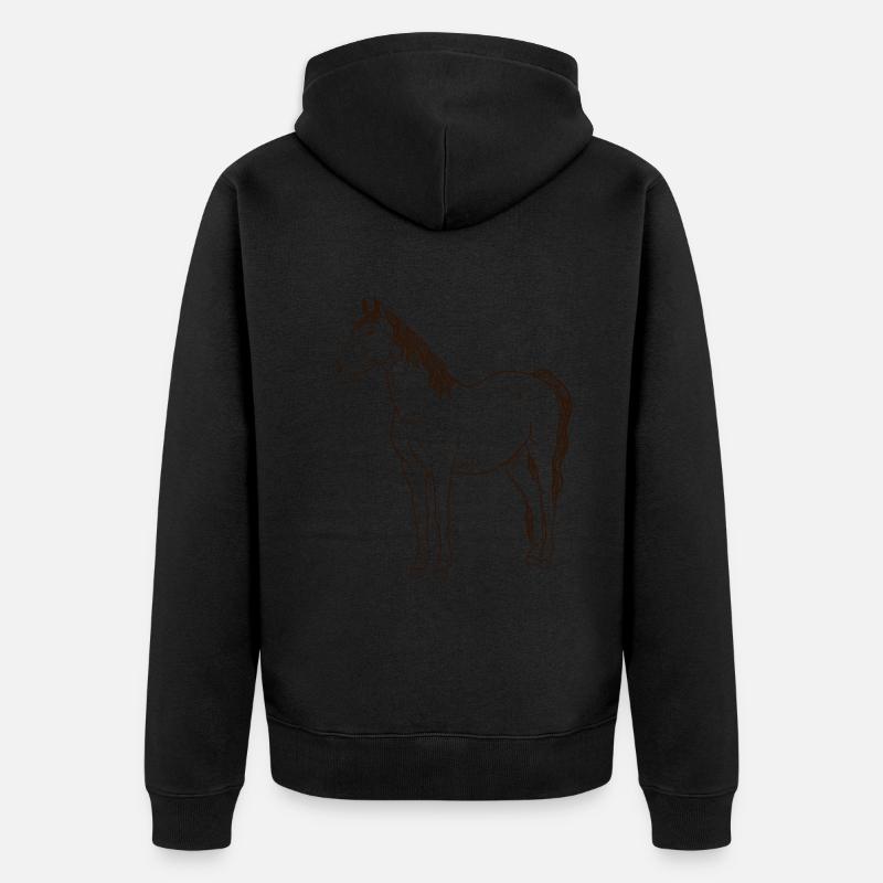 Chevaux : majesté et grâce combinées - Veste à capuche bio Premium Unisexe - undefined