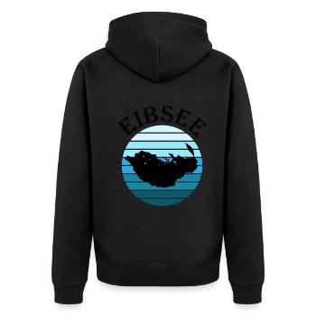 Eibsee Outline Esthétique Naturel Merveille Cadeau - Veste à capuche bio Premium Unisexe - noir - Dos - Nico (187cm)