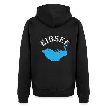 Eibsee Outline Esthétique Naturel Merveille Cadeau - Veste à capuche bio Premium Unisexe - noir - Dos - Nico (187cm)