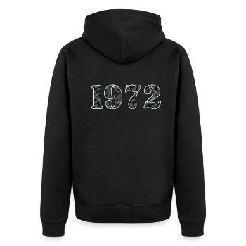 1972 année de naissance militaire optique cadeau - Veste à capuche bio Premium Unisexe - noir - Dos - Nico (187cm)
