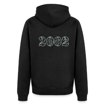 Conception militaire 2002 année de naissance cadeau - Veste à capuche bio Premium Unisexe - noir - Dos - Nico (187cm)