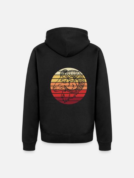 Single Aries Astrology Zodiac Gift - Unisex Premium Organic Zip Hoodie - black