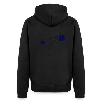 Train de football traîneau de Noël Fantaisie - Veste à capuche bio Premium Unisexe - noir - Dos - Nico (187cm)