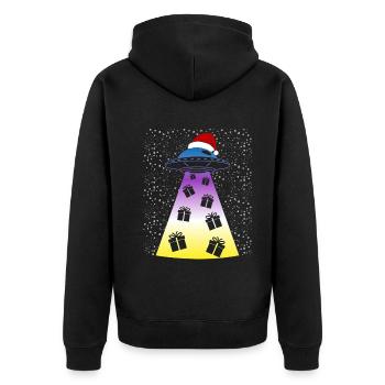 Ovni Noël cadeaux faisceau cadeau - Veste à capuche bio Premium Unisexe - noir - Dos - Nico (187cm)