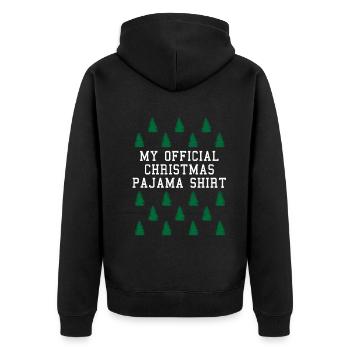 Chemise de pyjama officielle de la forêt de Noël - Veste à capuche bio Premium Unisexe - noir - Dos - Nico (187cm)
