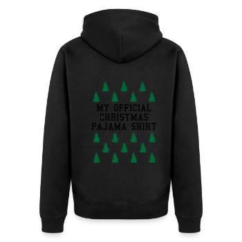 Chemise de pyjama officielle de la forêt de Noël - Veste à capuche bio Premium Unisexe - noir - Dos - Nico (187cm)