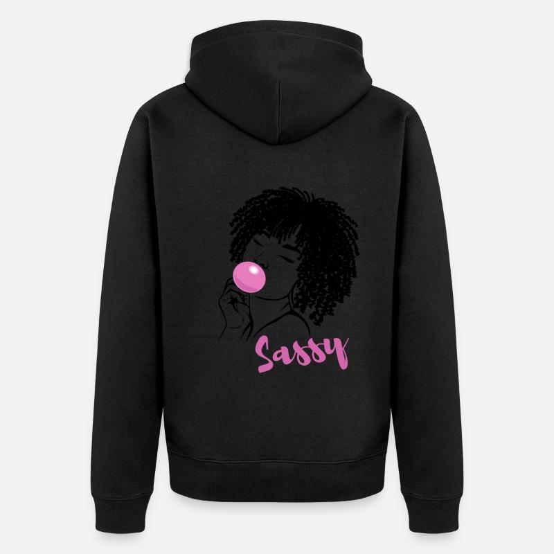 Sassy Chic avec Charme Afro - Veste à capuche bio Premium Unisexe - undefined