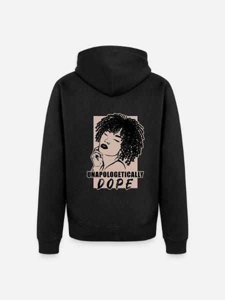 Strong Statement Bluntly Cool - Unisex Premium Organic Zip Hoodie - black