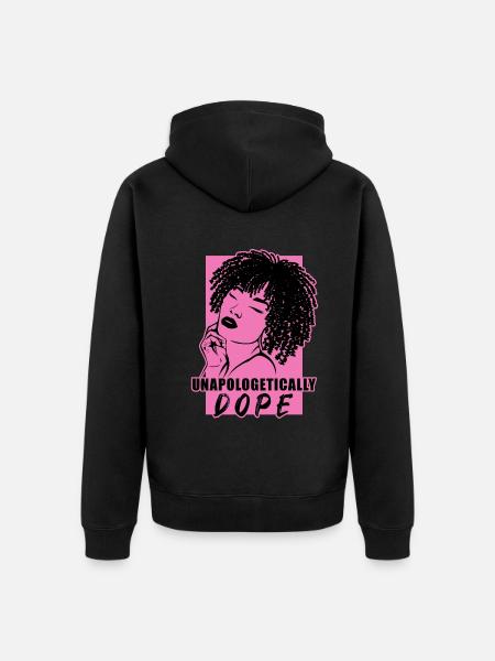 Strong Statement Bluntly Cool - Unisex Premium Organic Zip Hoodie - black