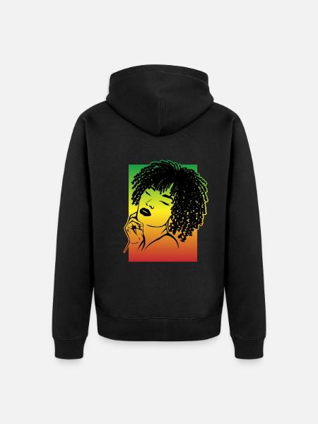 Strong Statement Bluntly Cool - Unisex Premium Organic Zip Hoodie - black