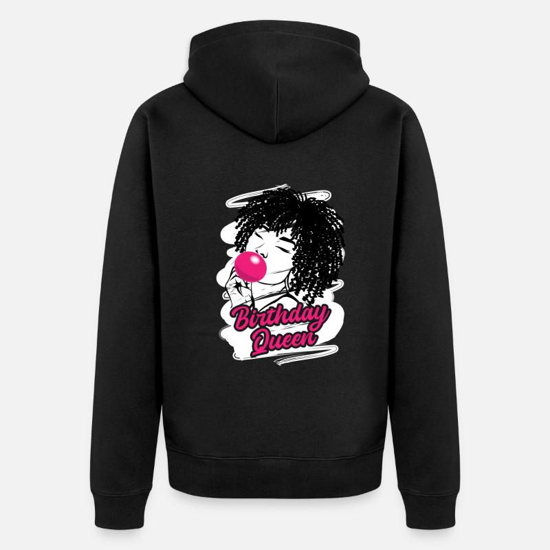 Diva d’anniversaire coquine célébrant - Veste à capuche bio Premium Unisexe - noir