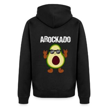 Rocking Avocat Cool Musique Aimant - Veste à capuche bio Premium Unisexe - noir - Dos - Nico (187cm)
