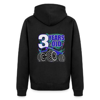 Turbo 3-Year-Old Monster Truck Fun - Veste à capuche bio Premium Unisexe - noir - Dos - Nico (187cm)