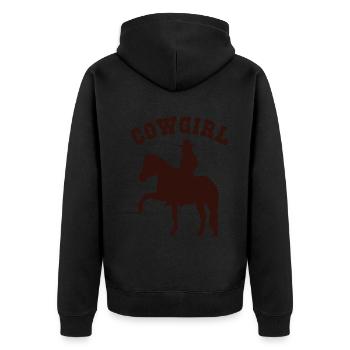 Equestrian silhouette simply stylish - Unisex Premium Organic Zip Hoodie - black - Back - Nico (187cm)