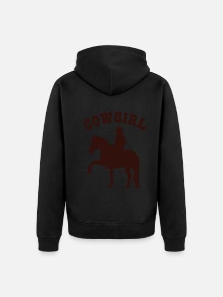 Equestrian silhouette simply stylish - Unisex Premium Organic Zip Hoodie -