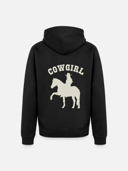 Equestrian silhouette simply stylish - Unisex Premium Organic Zip Hoodie - black