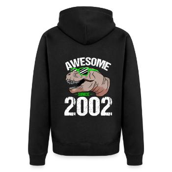 T-Rex Party Star Look Retro Look Cadeau - Veste à capuche bio Premium Unisexe - noir - Dos - Nico (187cm)