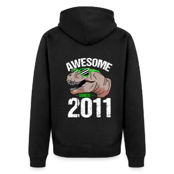 T-Rex Party Star Look Retro Look Cadeau - Veste à capuche bio Premium Unisexe - noir - Dos - Nico (187cm)