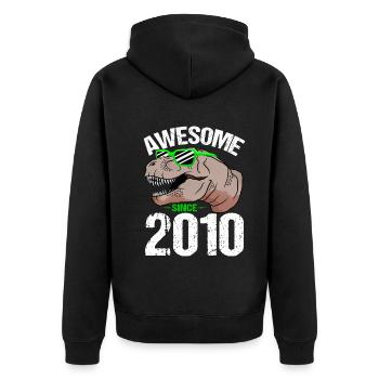 T-Rex Party Star Look Retro Look Cadeau - Veste à capuche bio Premium Unisexe - noir - Dos - Nico (187cm)