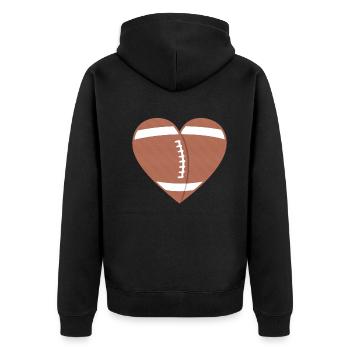 Véritable passion du cœur du football - Veste à capuche bio Premium Unisexe - noir - Dos - Nico (187cm)