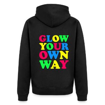 Brillez à votre façon - Colorful Fun - Veste à capuche bio Premium Unisexe - noir - Dos - Nico (187cm)