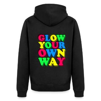 Brillez à votre façon - Colorful Fun - Veste à capuche bio Premium Unisexe - noir - Dos - Nico (187cm)