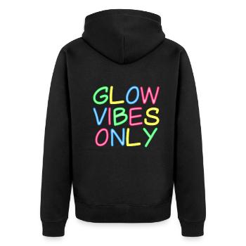 Only Bright Vibes - Pensée positive - Veste à capuche bio Premium Unisexe - noir - Dos - Nico (187cm)