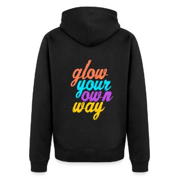 Brillez à votre façon - Colorful Fun - Veste à capuche bio Premium Unisexe - noir - Dos - Nico (187cm)