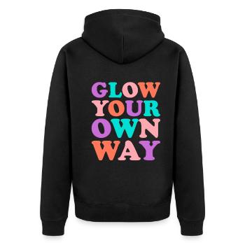 Brillez à votre façon - Colorful Fun - Veste à capuche bio Premium Unisexe - noir - Dos - Nico (187cm)