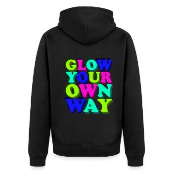 Brillez à votre façon - Colorful Fun - Veste à capuche bio Premium Unisexe - noir - Dos - Nico (187cm)