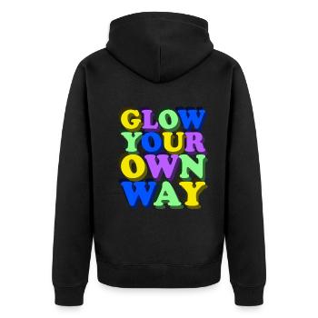 Brillez à votre façon - Colorful Fun - Veste à capuche bio Premium Unisexe - noir - Dos - Nico (187cm)