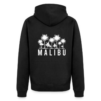 Malibu Palmier Flair Tropical Dream - Veste à capuche bio Premium Unisexe - noir - Dos - Nico (187cm)