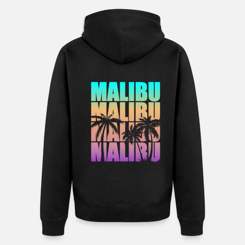 Malibu Summer Vibes Tropical Flair - Veste à capuche bio Premium Unisexe - noir
