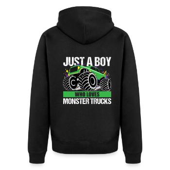 Action Monster Truck Passion cadeau - Veste à capuche bio Premium Unisexe - noir - Dos - Nico (187cm)