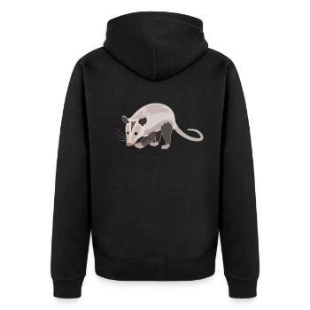 Charmant opossum style amoureux de la nature - Veste à capuche bio Premium Unisexe - noir - Dos - Nico (187cm)