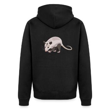 Charmant Opossum Nature Ami Style - Veste à capuche bio Premium Unisexe - noir - Dos - Nico (187cm)